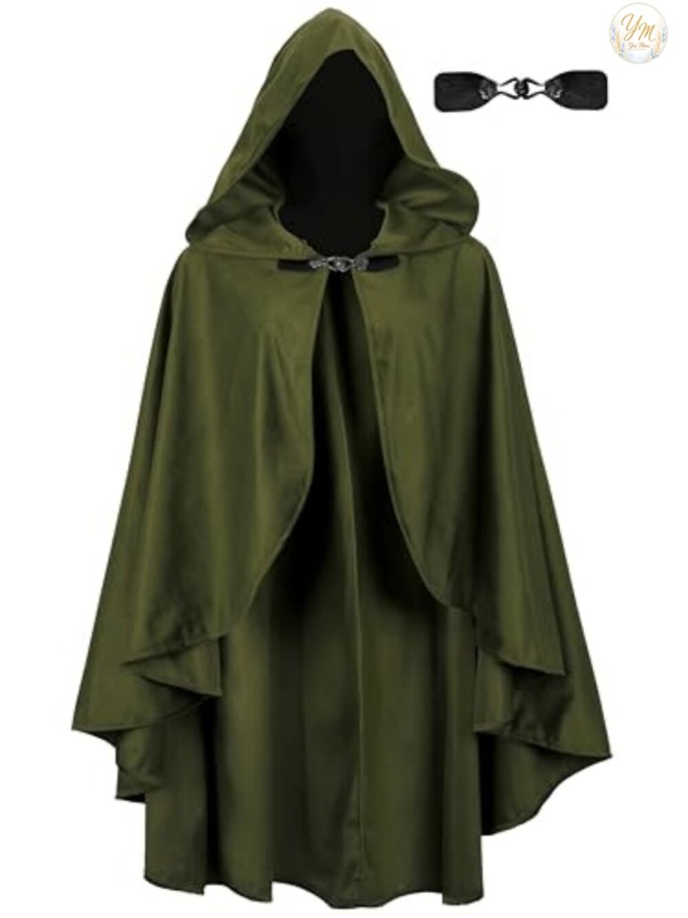Faux Velvet Hooded Cloak Medieval Renaissance Costume Cape